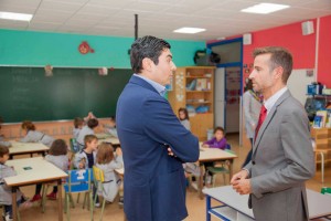 Óscar Abellón y Leandro Roldán en el Colegio Nuestra Señora del Pilar - Escolapios (Soria)