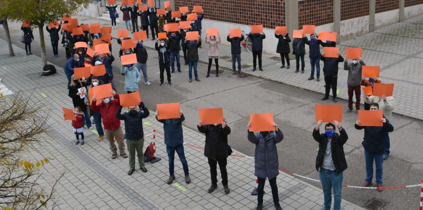 Los profesores de Cristo Rey (Valladolid) protestan contra la implantación de Ley Celaá