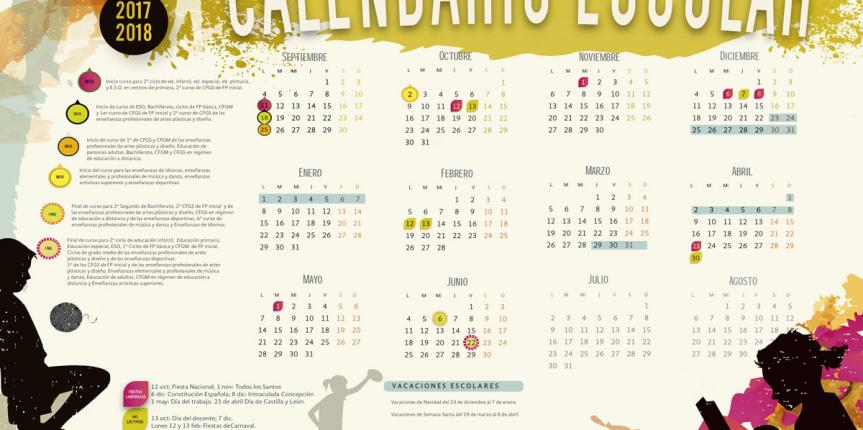 Calendario escolar 2017-2018 en Castilla y León